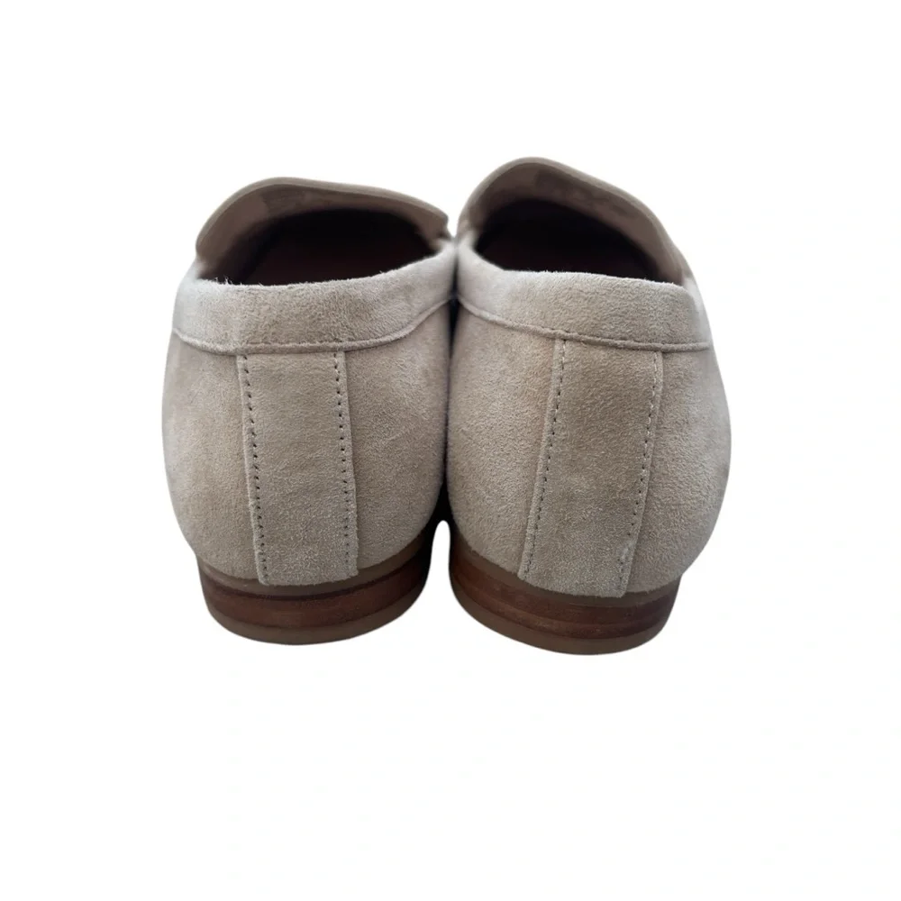 Joie Beige Tan Suede Leather Braided Flat Loafer 9